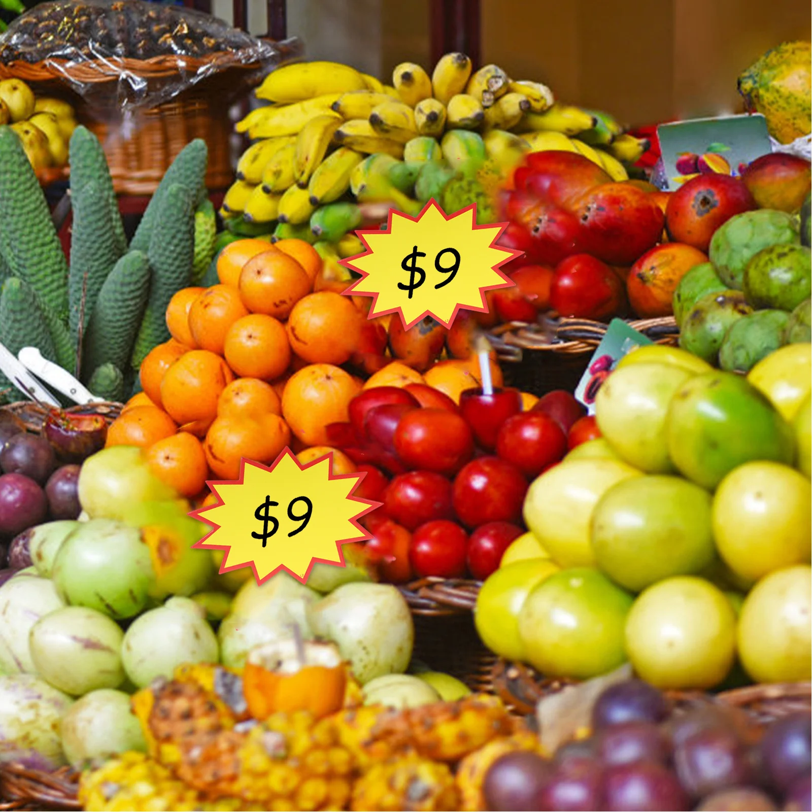 슈퍼마켓을 위한 200pcs 가격 라벨 빈 가격표 소매점 표지판 과일 야채 태그 광고 라벨