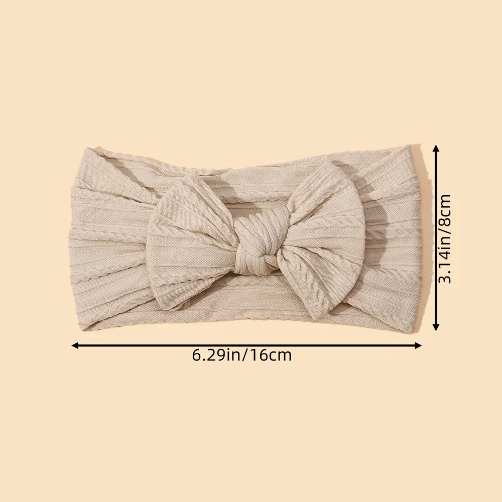 3Pcs/Set Baby Cute Headband Soft Elastic Bowknot Newborn Toddler Girls Hair Band Cable Knit Headwear Kids Hair Accessories