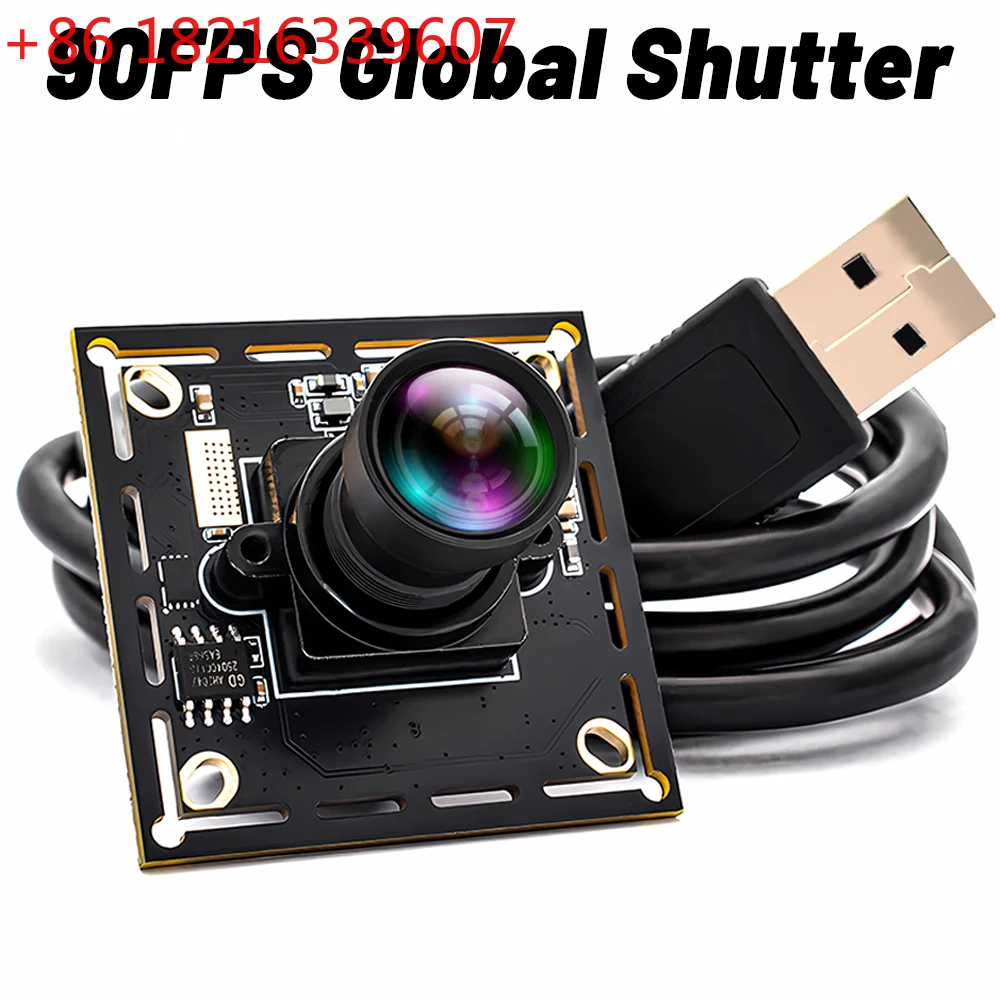 TAO  1080P 90FPS Global Shutter High Frame Rate AR0234 USB Camera Industrial Module UVC Plug Play With No Distortion M12 Len