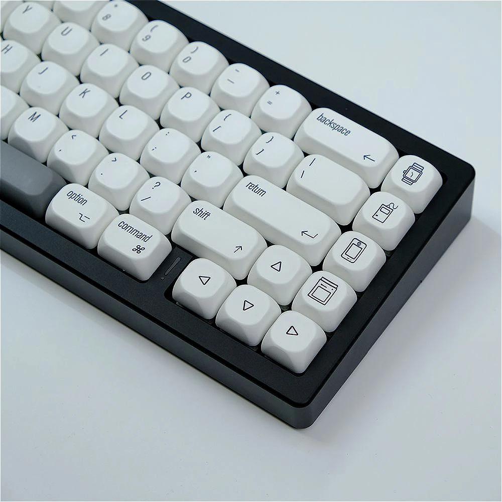 

130 keys, apple style, simple keycaps KOA height PBT sublimation keycaps, custom mechanical keyboard MX Switch keycaps