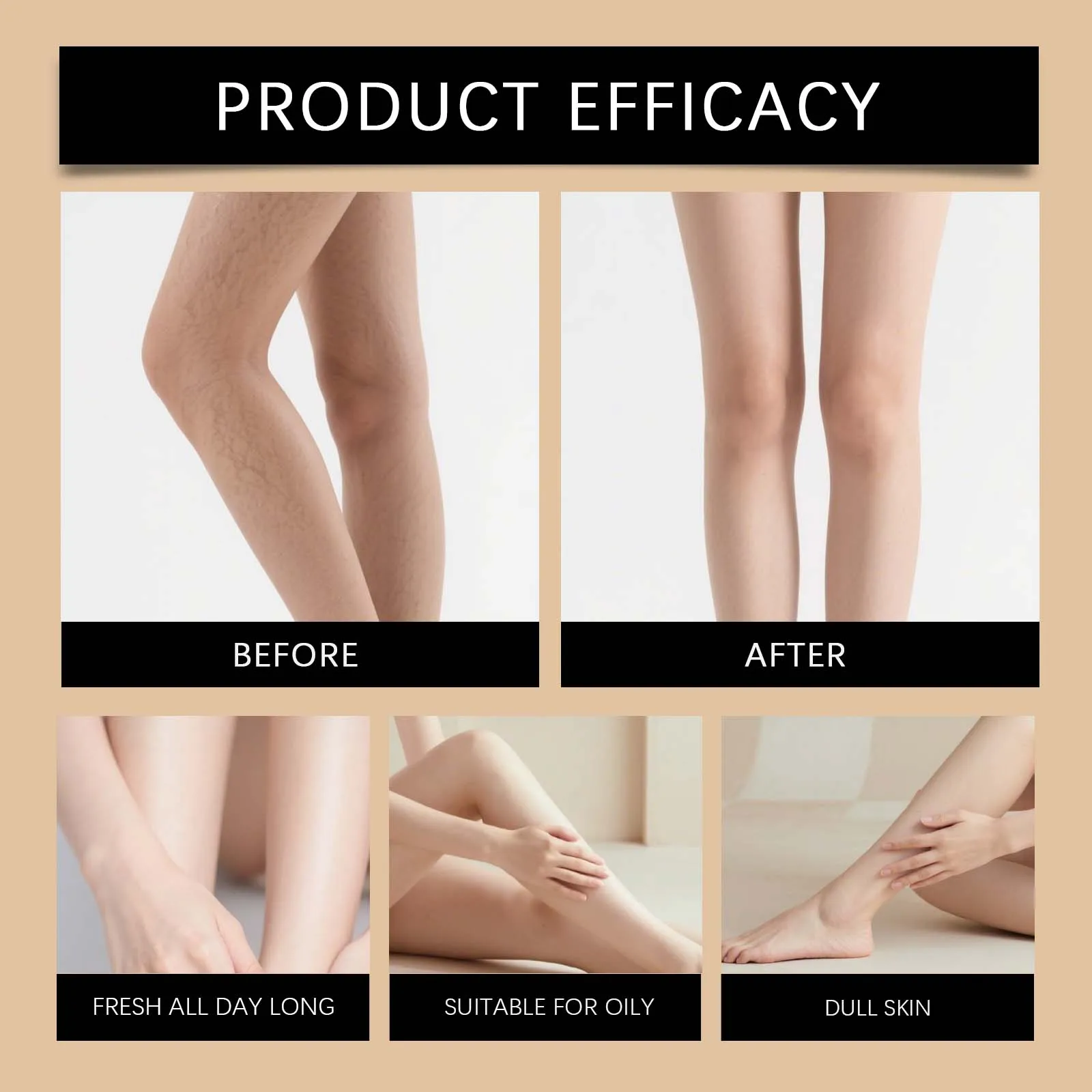 OCEAURA Medium Natural Dark Tones Leg Makeup Cream Waterproof Sweat-proof Formula Professional Concealer Long-lasting Makeup