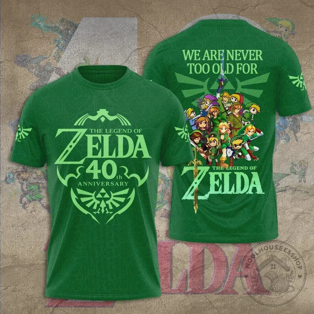 The Legend of Zelda Ocarina of Time Link Retro Gaming 3D T-Shirt Fashionable Tshirt Male Female Game Enthusiasts Family Matching