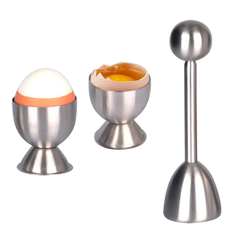 Egg Shell Opener Eggshell Cutter Hard Soft Boiled Egg Cup Holder Stainless Steel Egg Topper Cracker Tools Kitchen Accessories