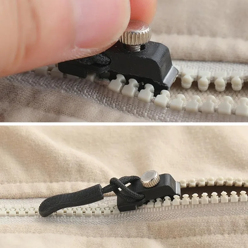 1/100pcs Universal Zipper Repair Kit Detachable Zipper Head Replacement Zipper Slider Pull for Jacket Bags Coat Free Sewing