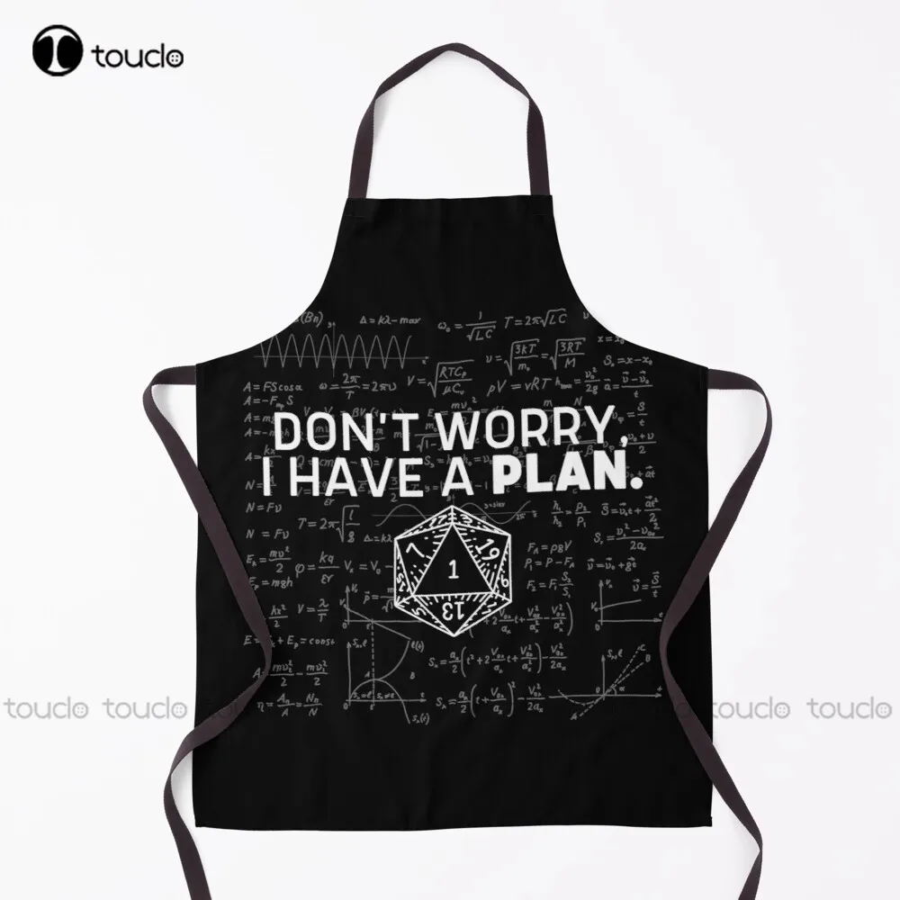 Don'T Worry I Have A Plan - Mathematics Equation Print Apron Hairstylist Aprons  Garden Kitchen Customized Unisex Adult Apron