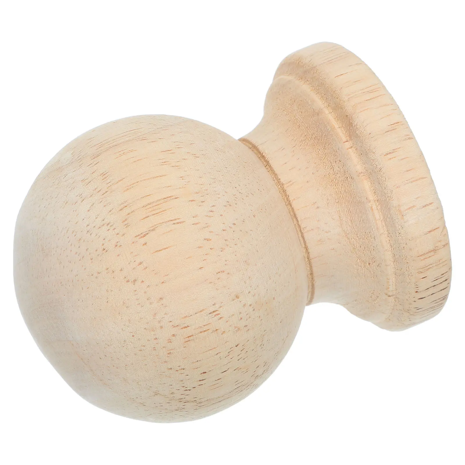 Unfinished Wood Finials Bed Post Tops Carved Decorative Furniture Feet Base Stair Railing Post Caps Bed Rail Finials Bedroom