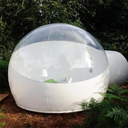 Burbuja inflable transparente para acampar al aire libre, tienda de campaña transparente para casa, jardín, cabaña, cabaña, cúpula de cielo estrellado con soplador gratis