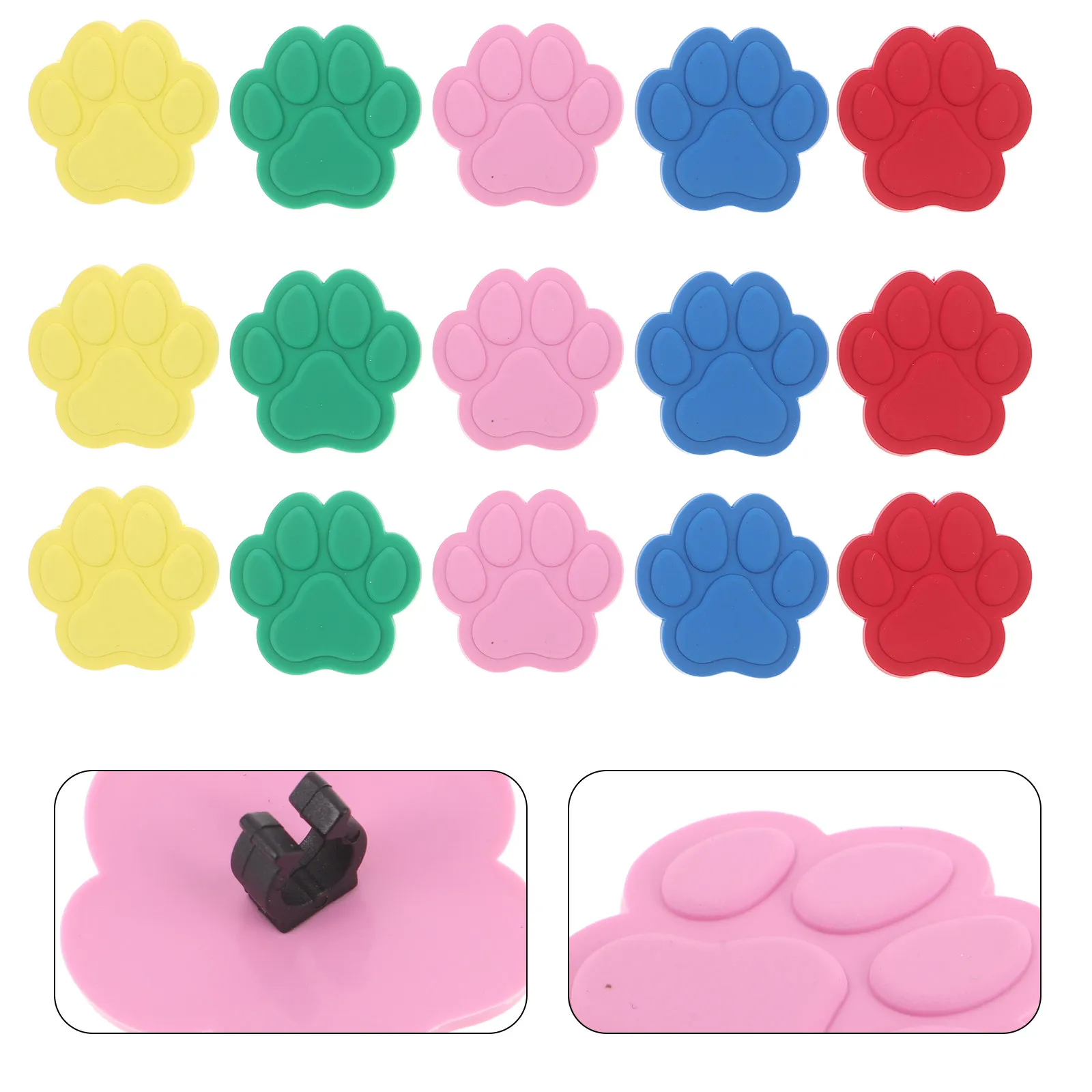 

30Pcs Cartoon Cat Claw Pencil Clip Cute Animal Shaped Paper Clip for Kids Pencil Charms School Rewards Classroom Prizes Students