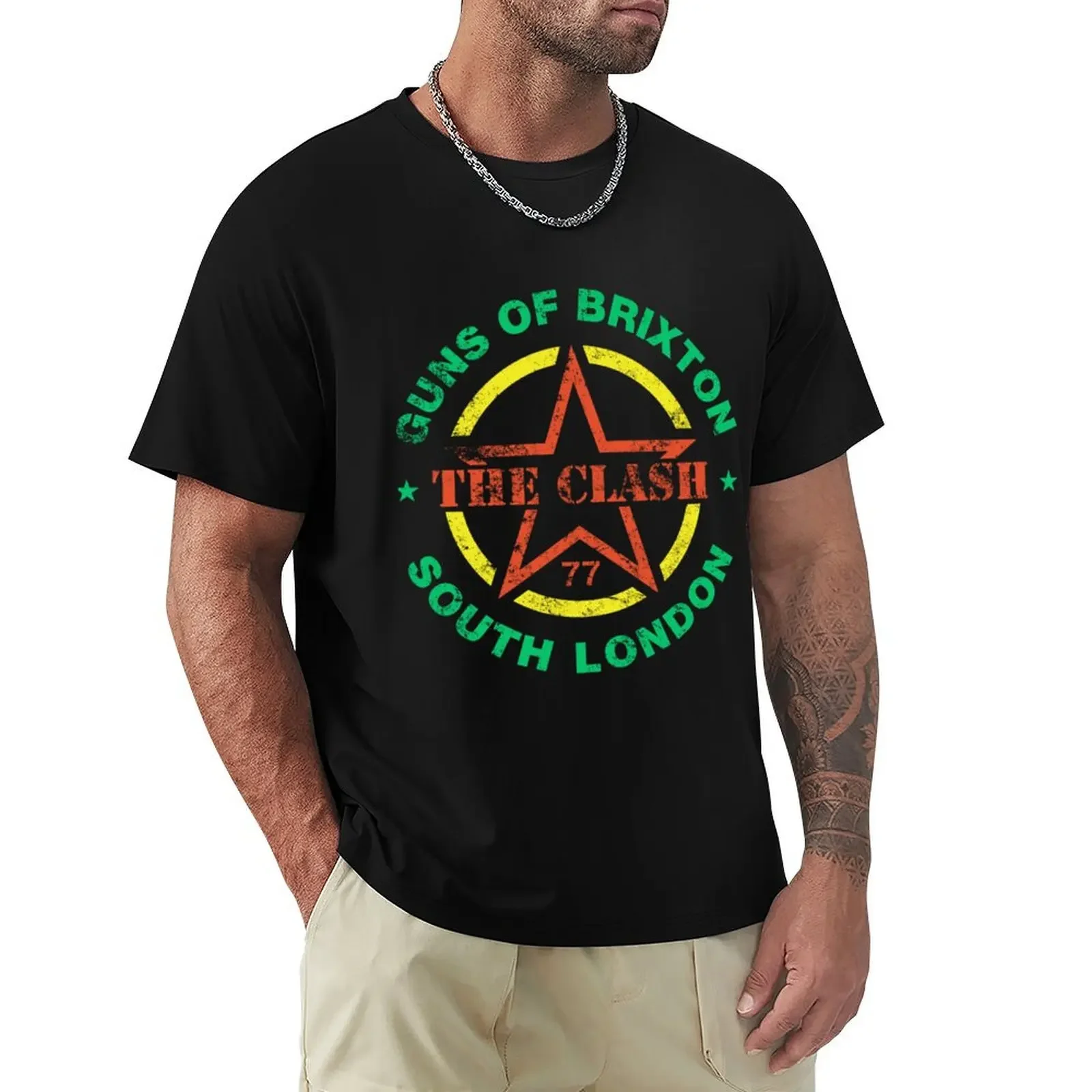 Camiseta esencial Guns Of Brixton, ropa para hombre, ropa con estampado animal para niños, ropa de talla grande, camisetas de gran tamaño para hombres