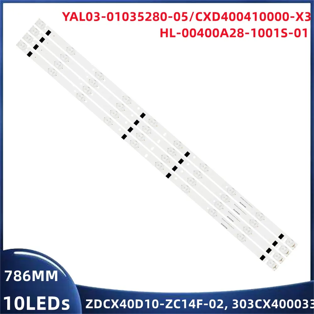 LED Backlight for DEXP F40B7000E 40LEM-1005/FT2C SN040LD12AT071-S2F ZDCX40D10-ZC14F-02 303CX400033 LE-4018 40LED1500 V400HJ6-PE1