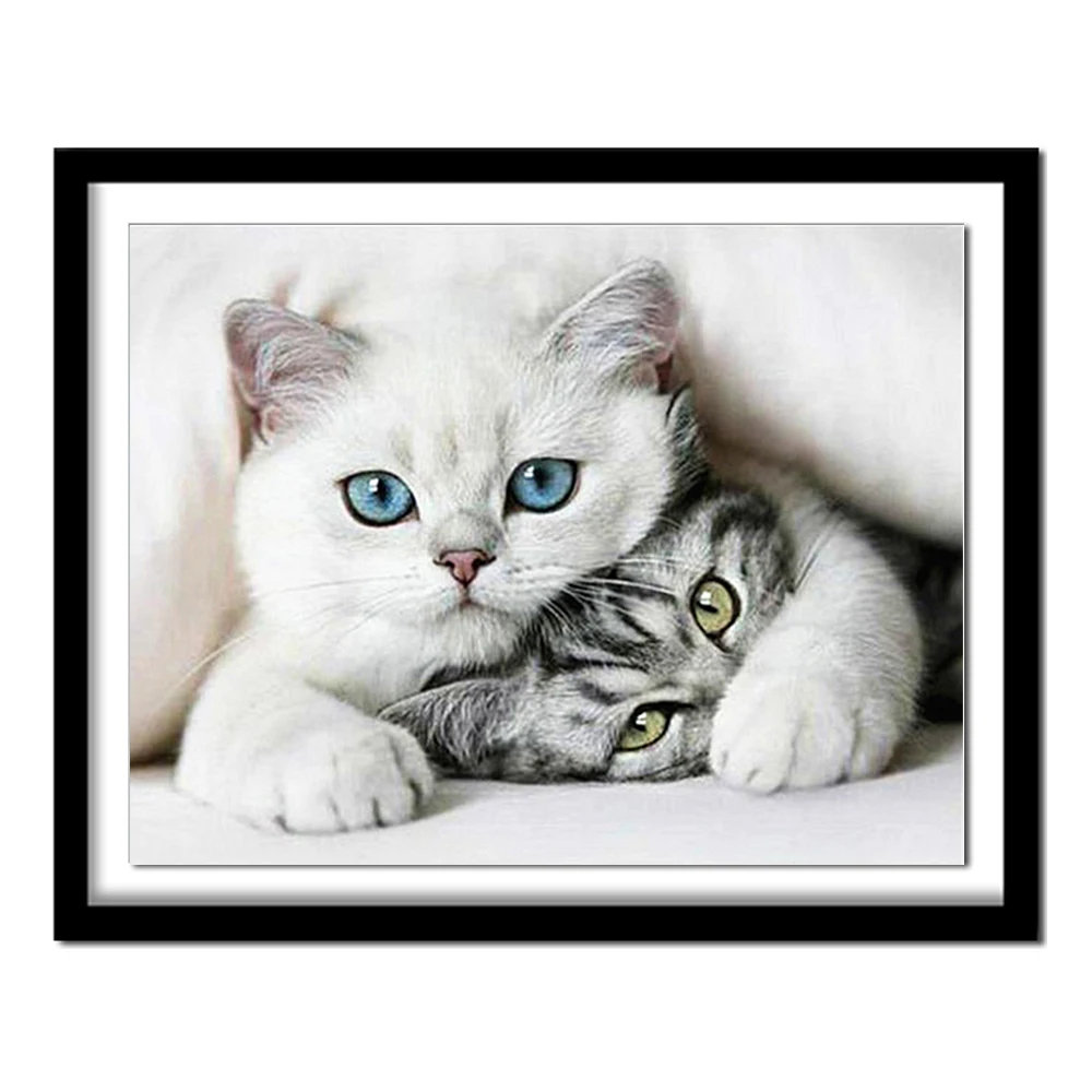 diamant painting,Diamond Embroidery Cat Picture of Rhinestones,Diamond Painting Cross Stitch Animal Full Square diamond