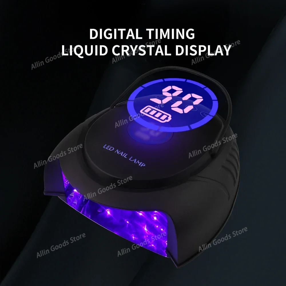 64W Smart Rechargeable Nail Dryer LED/UV Light nail Machine Nails Lamp With Timing Function nails Art Equipment Tool