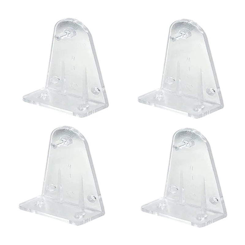 F92B 10pcs امسك أقواس الستائر البلاستيكية الواضحة مقاطع حامل السكك الحديدية السفلية لمدة 2 بوصة الستائر الأفقية ظلال نافذة