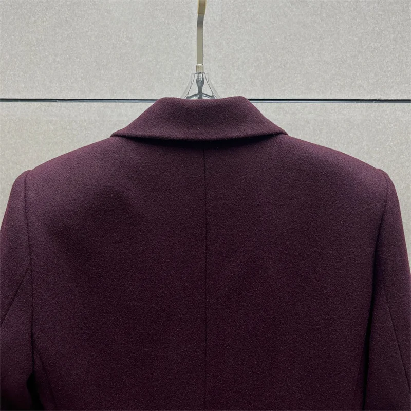 Cortavientos para mujer, nuevo otoño 20225, gabardina larga con una hilera de botones para mujer, chaqueta ajustada con hombrera para mujer, abrigo de mezcla de lana