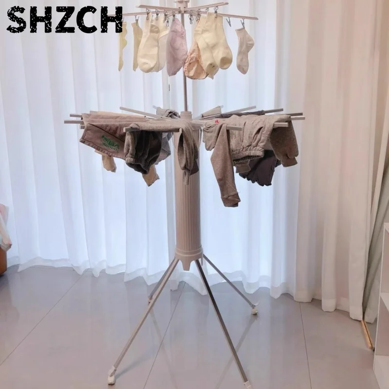 Floor Drying Rack Foldable Invisible Laundry Helper Balcony Telescopic Clothes Drying Solution Space Saving Quilt Hanging System