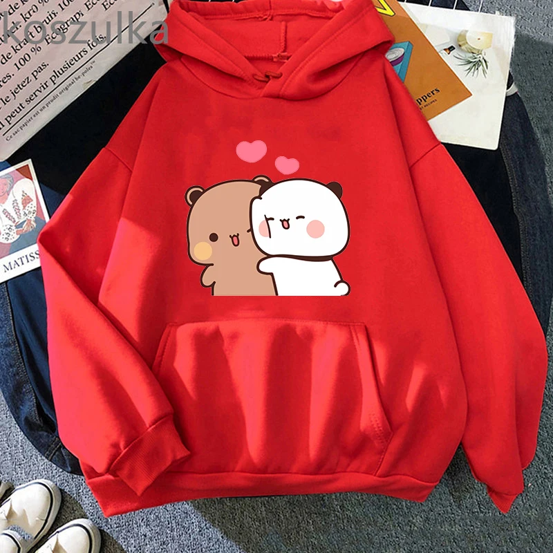 Kawaii Panda Bubu Dudu stampa felpa con cappuccio Cartoon coppia tuta autunno inverno donna cappuccio felpe uomo felpe con cappuccio y2k stile Pullover