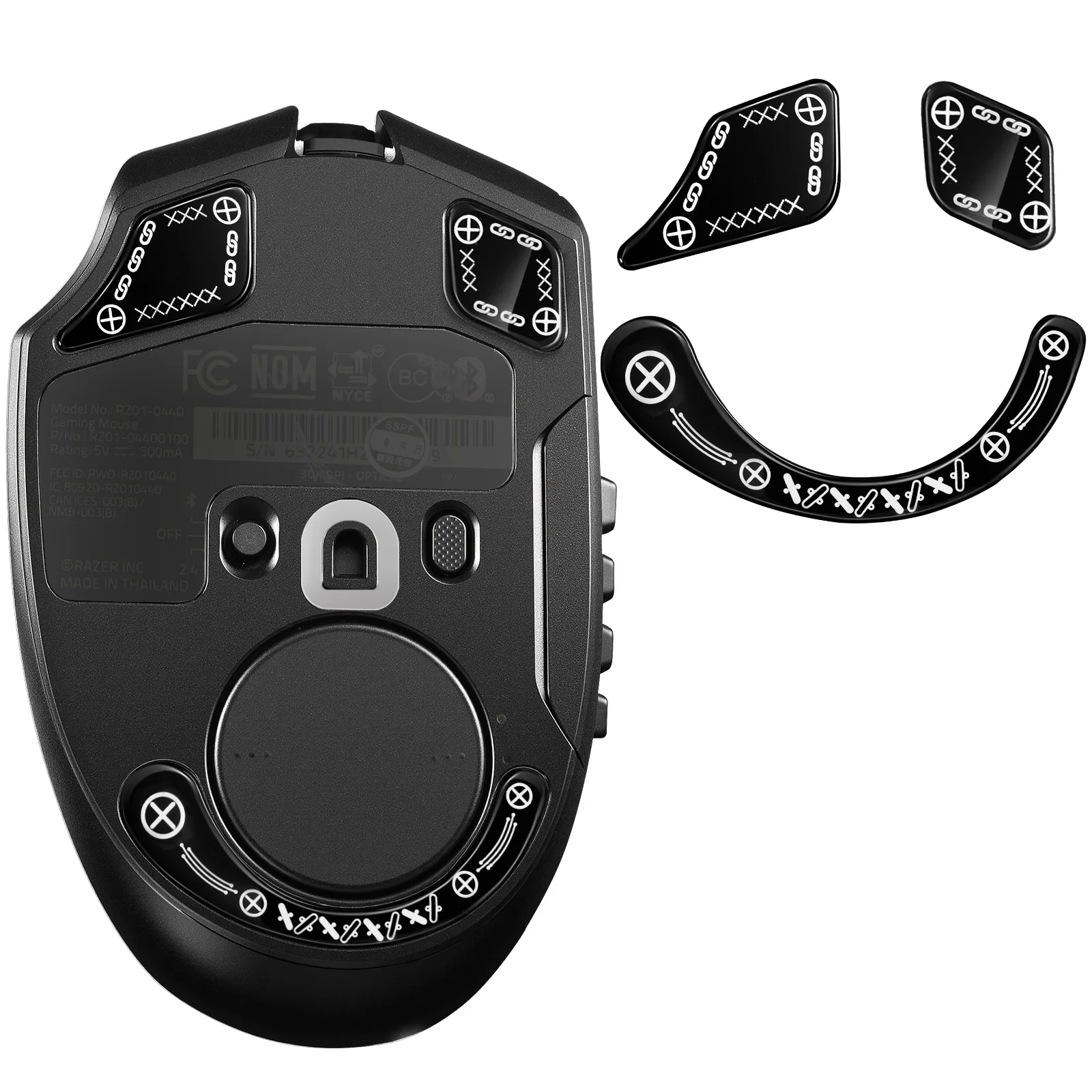 Mouse Glide Glasses Skates For Razer Naga V2 Pro Superlight Wireless Gaming 2.5D Curved Edge Mouse Anti Slip Feet Accessories