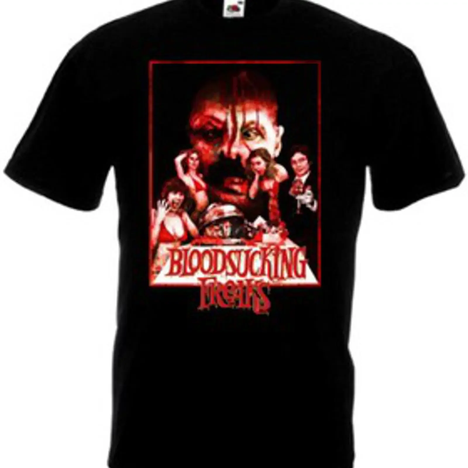 Bloodsucking Freaks v1 Camiseta Negro Terror Película Cartel Todas las Tallas S 5XL vintage Washed graphic Slightly Soft
