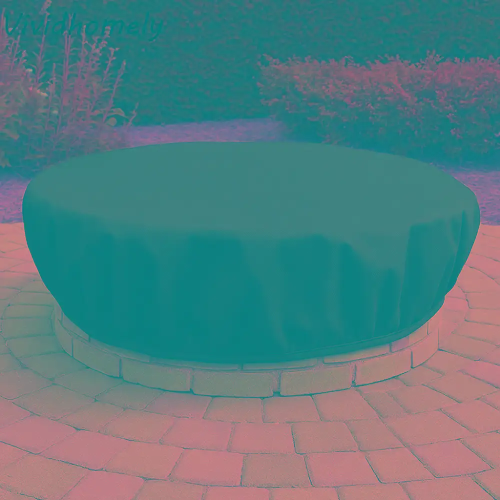 

600D Оксфордский чехол для костра, устойчивый к атмосферным воздействиям, эластичный подол, чехол для костра, водонепроницаемый черный уличный чехол для камина, для наружного использования