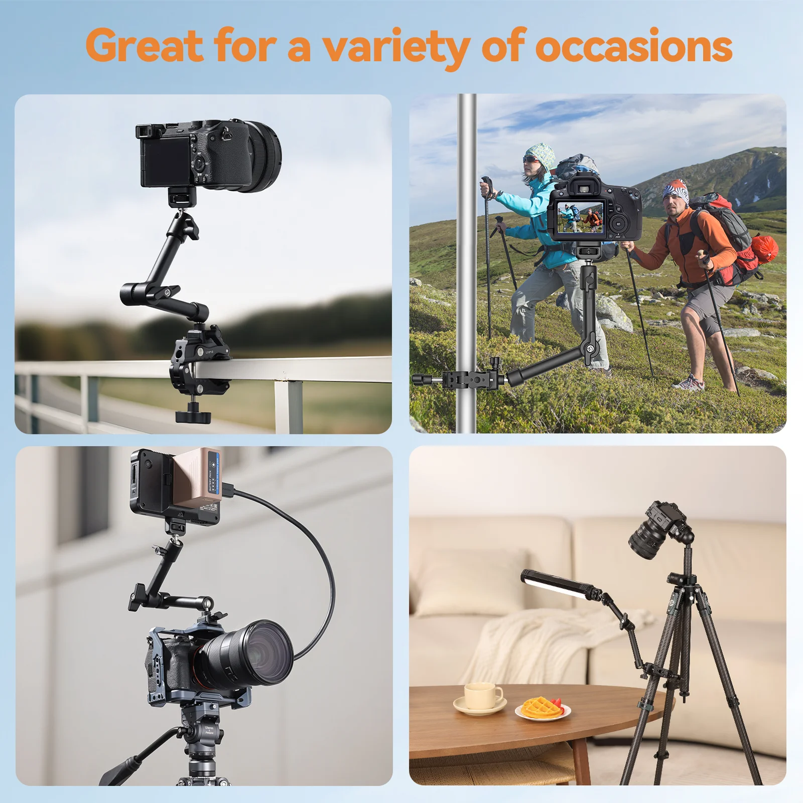 Ulanzi HD02 سوبر المشبك مع 360 °   كرة صغيرة رئيس الإفراج السريع دعامة تثبيت مشبك ترايبود جبل 1/4 برغي كليب لكاميرا DSLR Gopro