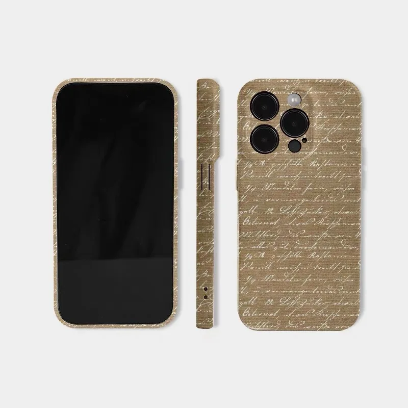 Etui na telefon z akrylu z motywem brązowego sztuki do IPHONE 17 Air 16E 15 PROMAX 14 Plus 13 12 MINI 11 PRO 16Plus XR XS