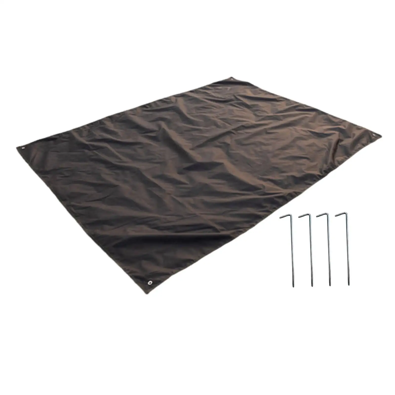 Picnic Mat Ground Mat Lightweight Foldable with 4 Ground Nails Portable Tent Footprint for Hiking Fishing Camping Activities