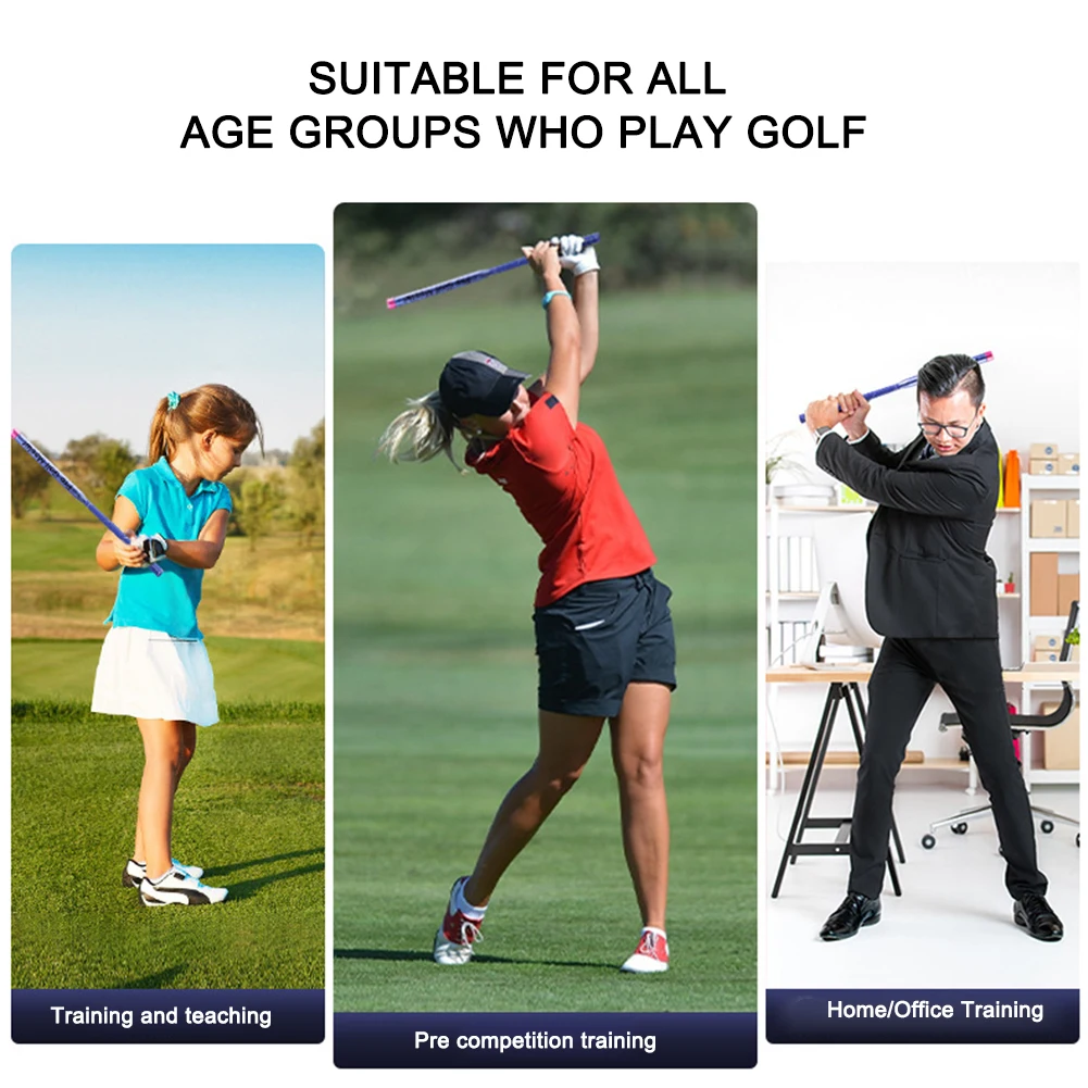 골프 스윙 트레이너 경첩/팔 회전/어깨 회전을 개선하기 위해 미끄럼 방지 고무 그립이 있는 경량 골프 자세 교정기