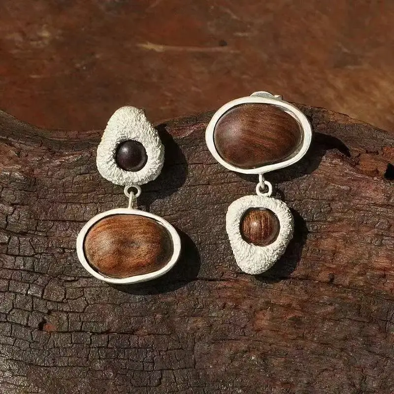 

Ripple Black Earrings Handmade Matte New Unique Studs earrings