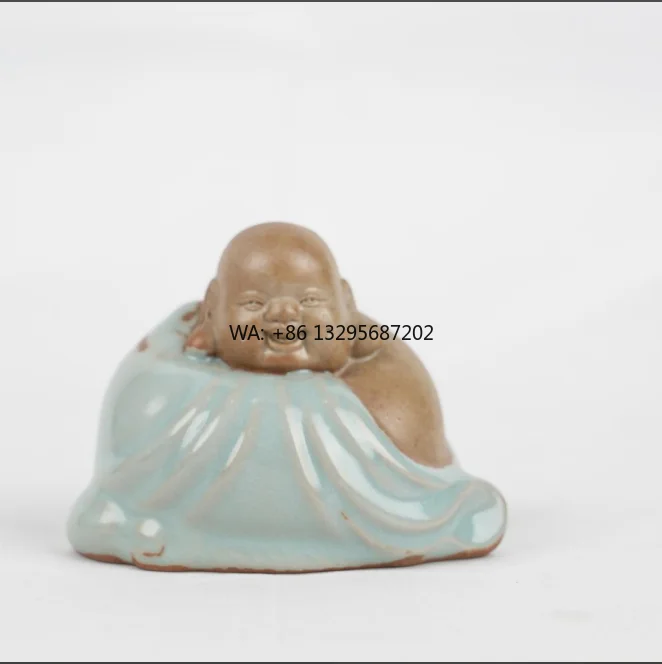 

Ru Ben Yuan Maitreya Buddha Chinese Celadon Gongfu Tea Set Porcelain Ceramic Green and Brown Appreciate and Enjoy
