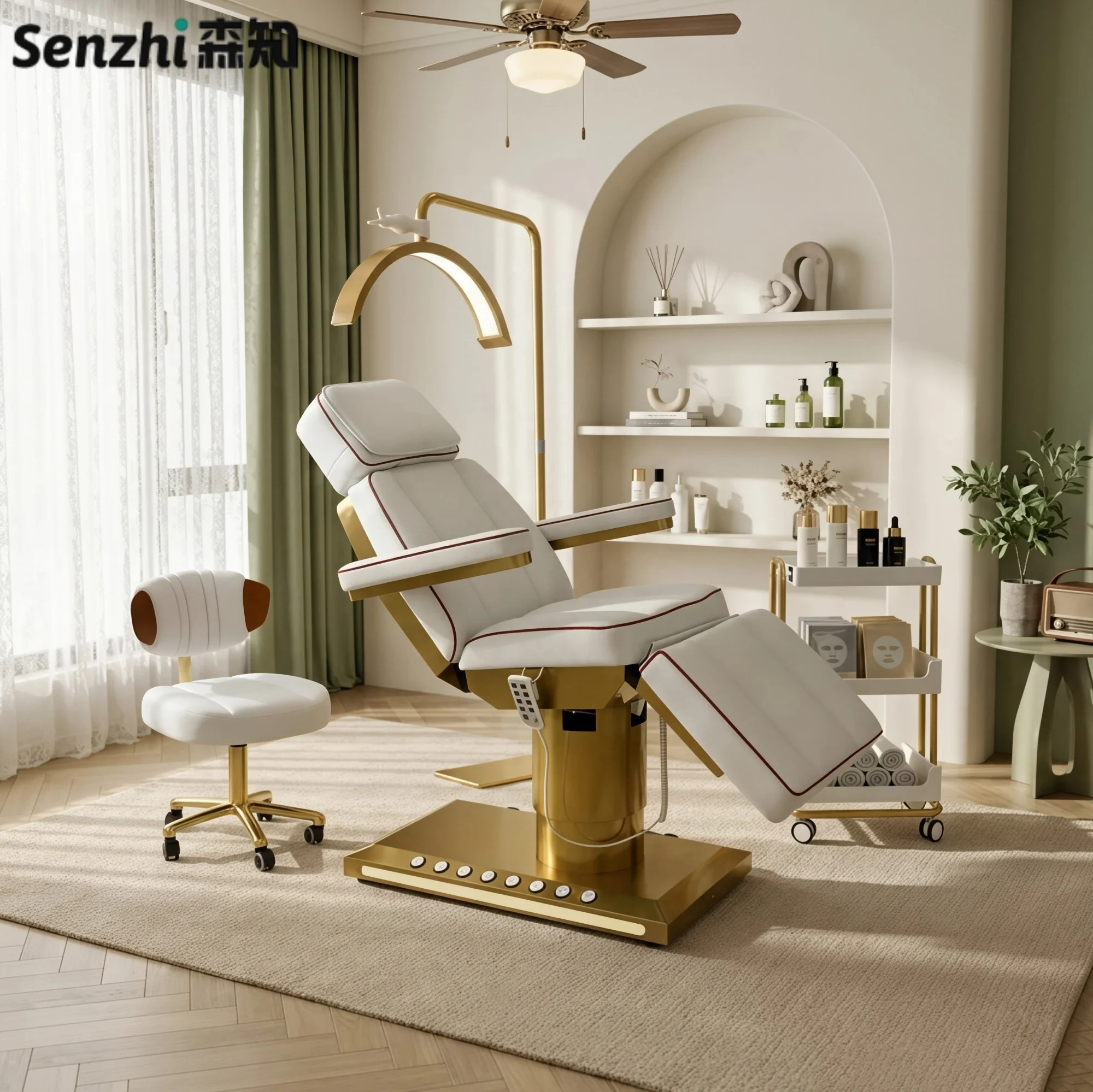 New Design Electric Beauty Bed 3 Motor Eyelash Beauty Salon Tattoo Facial Adjustable Massage Lash Extension