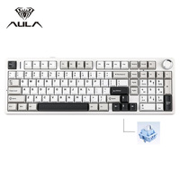AULA F99 PRO Gaming Mechanical Keyboard 99 Keys 3 Modes Hot Swappable Gasket Structure 8000mAh Wireless Keyboard with Knok