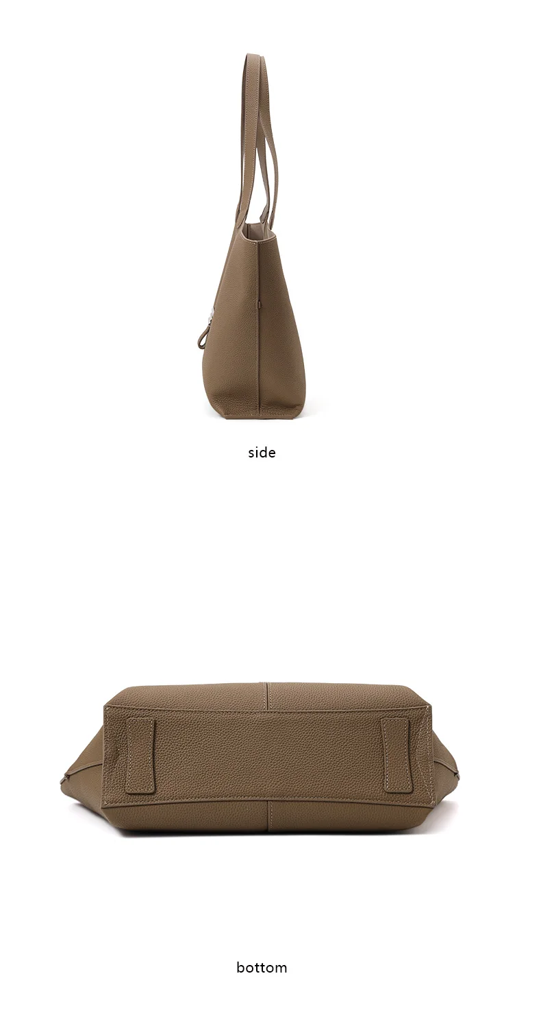 Vielseitige Echtleder-Tasche für Damen, 2026 Neue Handtasche aus Rindsleder der Ersten Schicht, Windspiel-Handtasche, Schultertasche mit Großer Kapazität – Detail 9