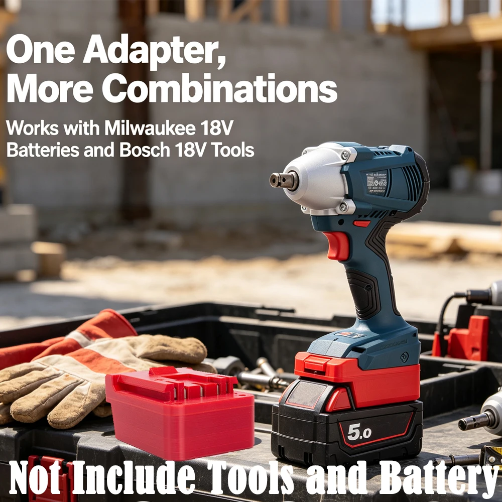 Cordless Adapter Converter For Milwaukee 18V Lithium to For Bosch 18V Power Tools Connector Accessories (NO Battery )