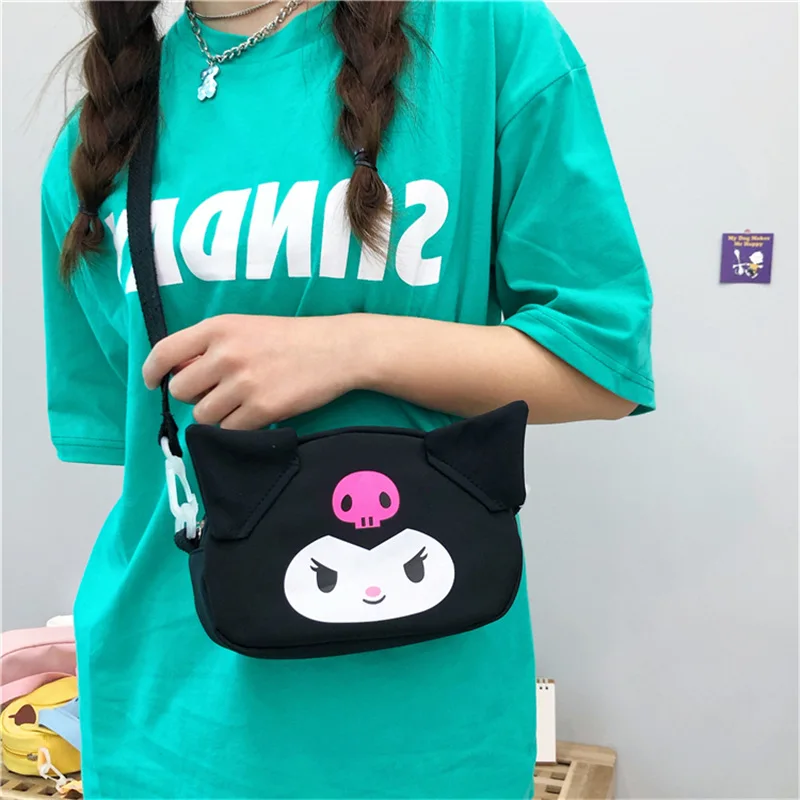 Sanrio Crossbod Bag Kuromi moja melodia prosta klatka piersiowa dla studentów Cinnamoroll dziecięce torby na ramię plecak podróżny dziewczynka