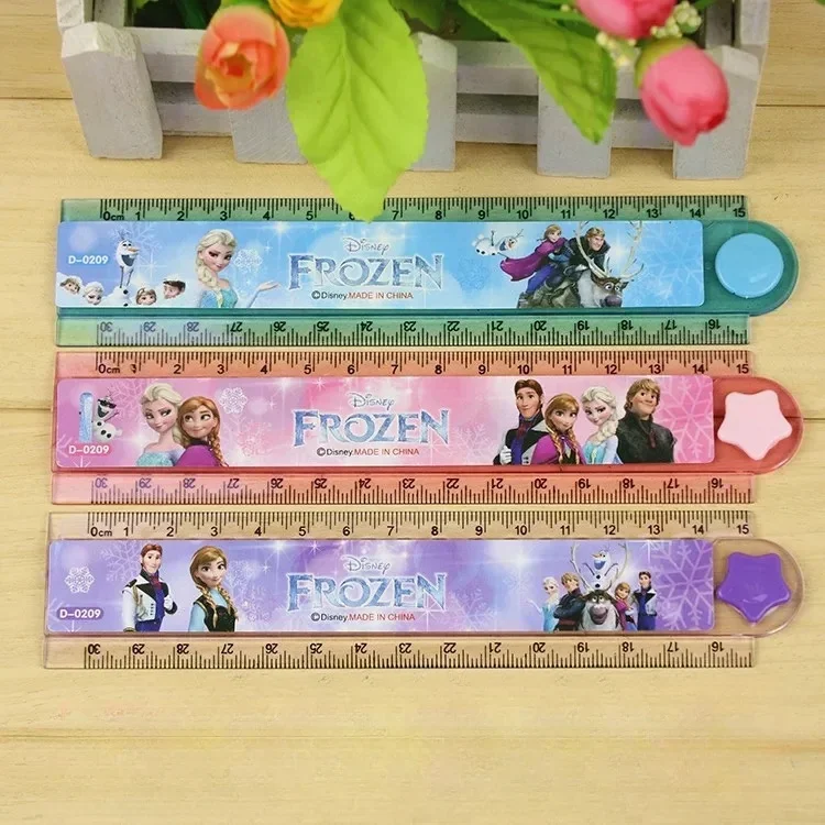 Disney Frozen Folding Ruler Cartoon 30cm Ruler Cute Elsa Wave Ruler School Office School Supplies Student Prize Gift Stationery