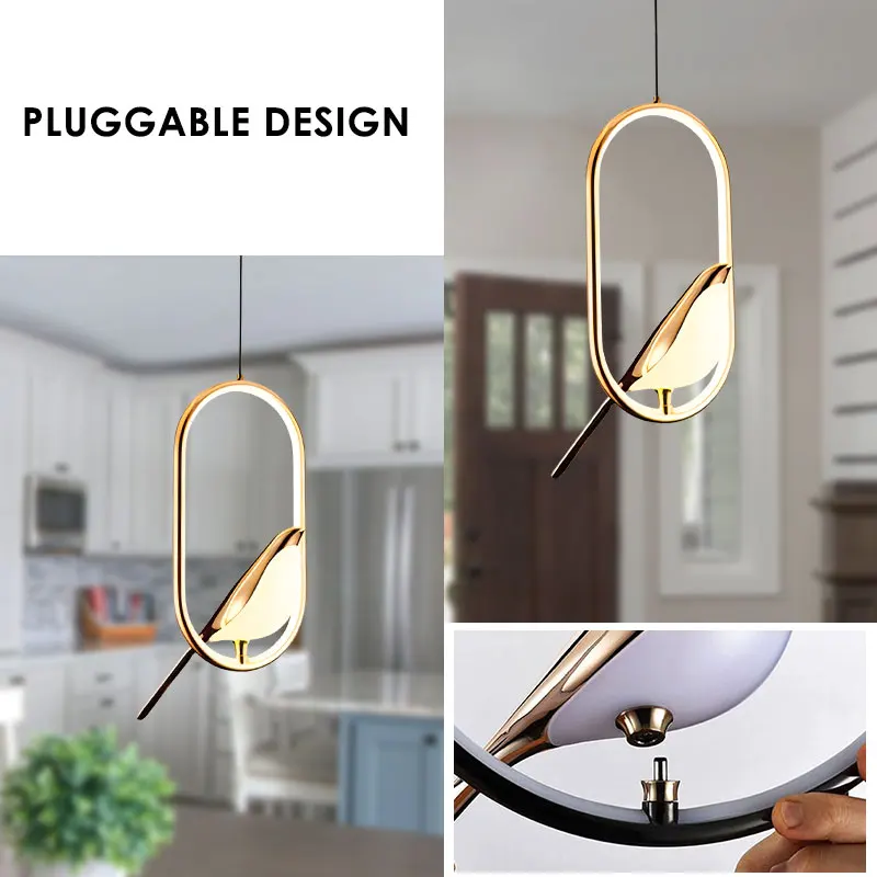 

Gold Silver Rotatable LED Pendant Lamps for Kitchen Dinning Room AC85-265V LED Hanging Lighting Chandelier Lights for Corridor