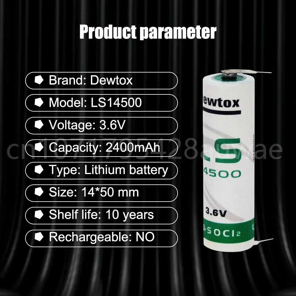 Batterie au lithium avec broches, 3.6V LS14500 ER14affair TL5104, équipement PLC, machine CNC, compteur de gaz, primaire 24.com, 4 pièces