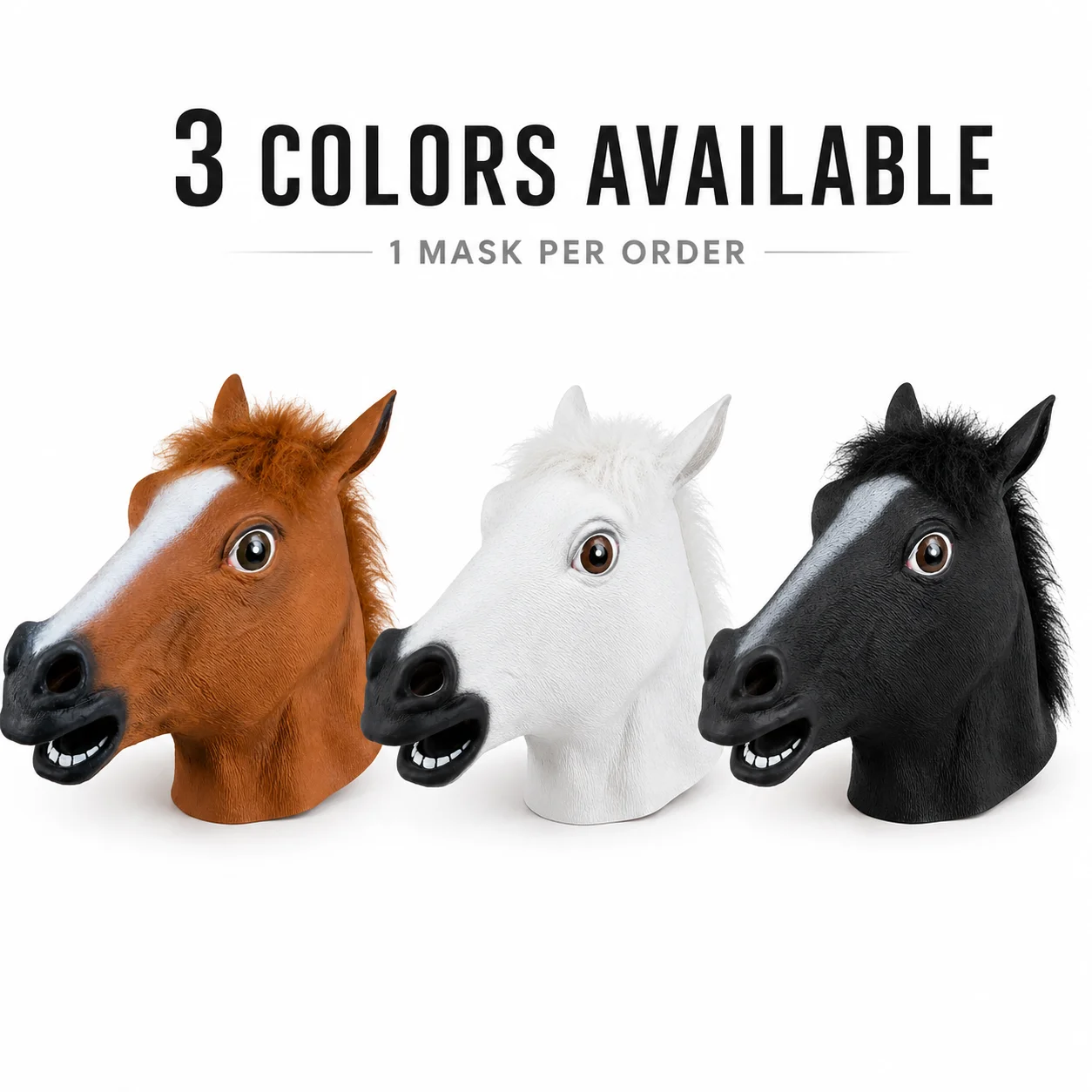 Horse Head Mask Cosplay Costume Party Funny Halloween Horse Head Mask Headgear