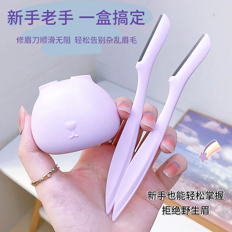 Rabbit Facial Blades Shaping Knifes Eyebrow Trimmers Eye Brow Shaver Safe Face Hair Removal Razor Blades Make Up Tools for Women