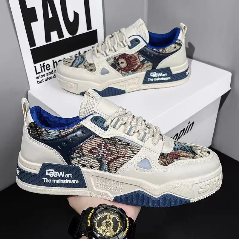 

Мужские повседневные кроссовки, обувь на платформе, новая мода, уличные мужские кроссовки, теннисная тренировочная обувь для мужчин, вулканизированная обувь на шнуровке