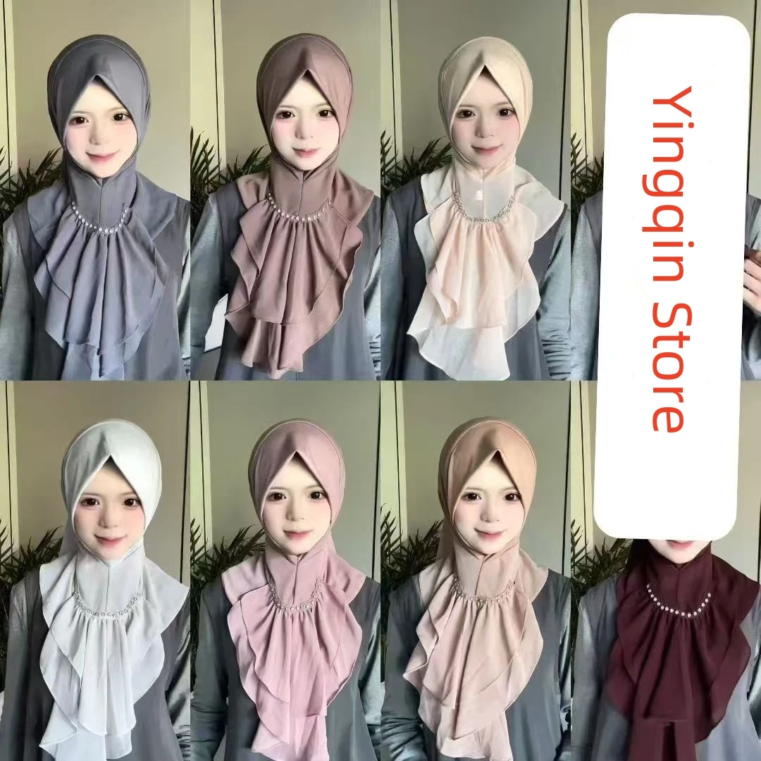 

Hijab Muslim Women Shawl Headscarf Luxury Tassels Chiffon Scarf Malaysia Kufi Islam Summer Student Turban 05445