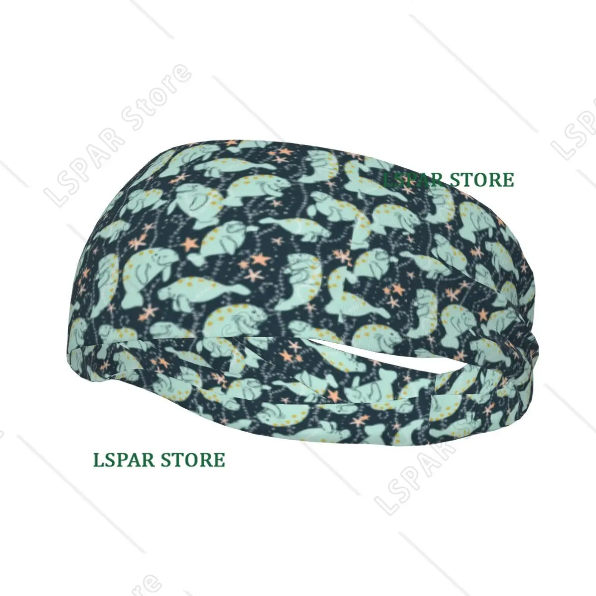 

Sports Headband Save The Manatee Fitness Sweatband Absorbent Cycling Jog Hair Bandage