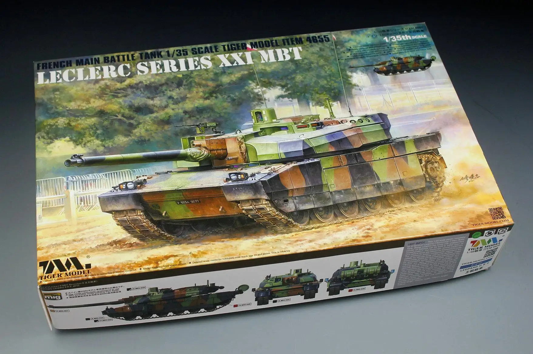 Tiger Model 4655  1/35 FRENCH MAIN BATTLE TANK LECLERC SERIES XXI MBT MODEL KIT