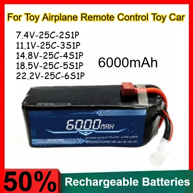 

High Quality Lithium Battery 6000mAh for Model Aircraft UAV Remote Control Toy Car Toy Helicopter Rechargeable Batteries