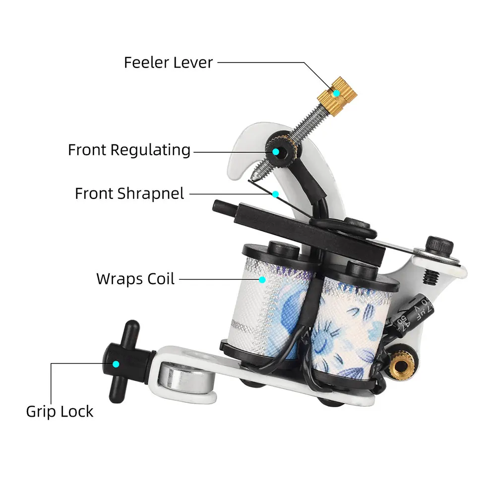 

Five-angle Skull Coil Tattoo Machine Tattooing Supplies Tattoos Kit Professional