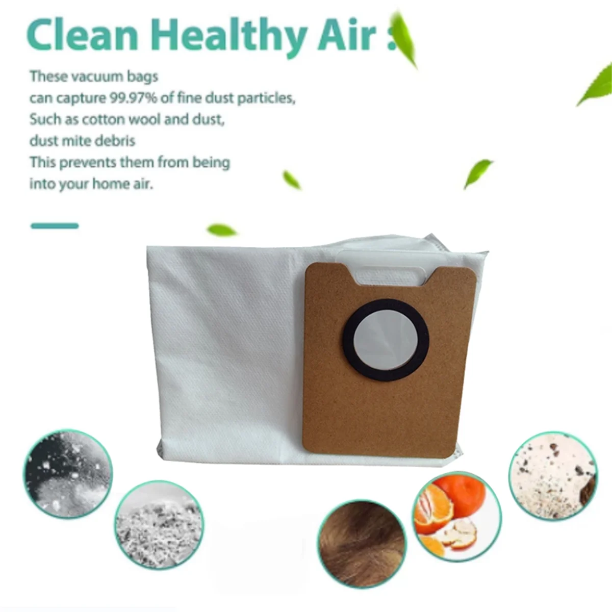 EQAZ-Für Ecovacs Deebot Y1 Plus Roboter Staubsauger Teile Staubbeutel Staub Bin Müll Tasche Vakuum Tasche Zubehör 10PCS