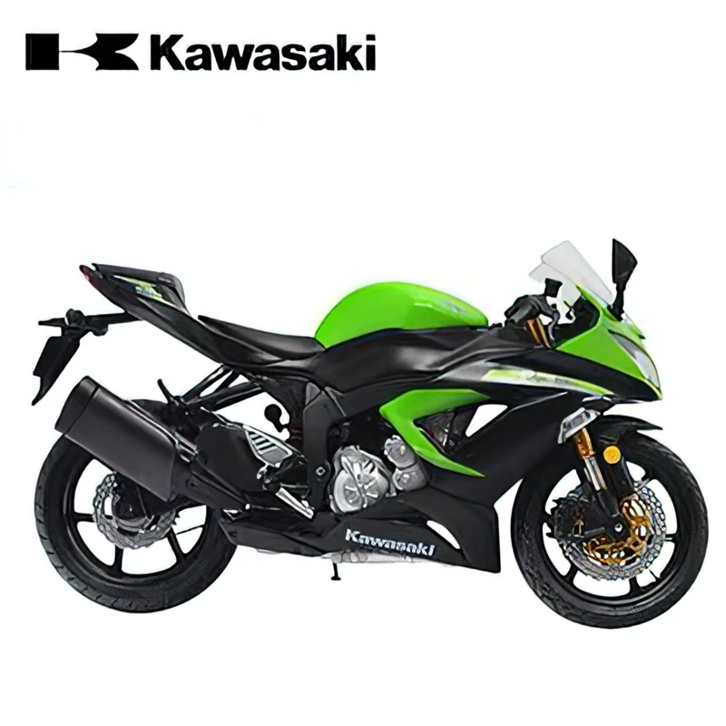 1/12 Kawasaki Ninja ZX-6R Alloy Racing Cross-country Motorcycle Model Simulation Metal Toy Street Motorcycle Model Children Gift