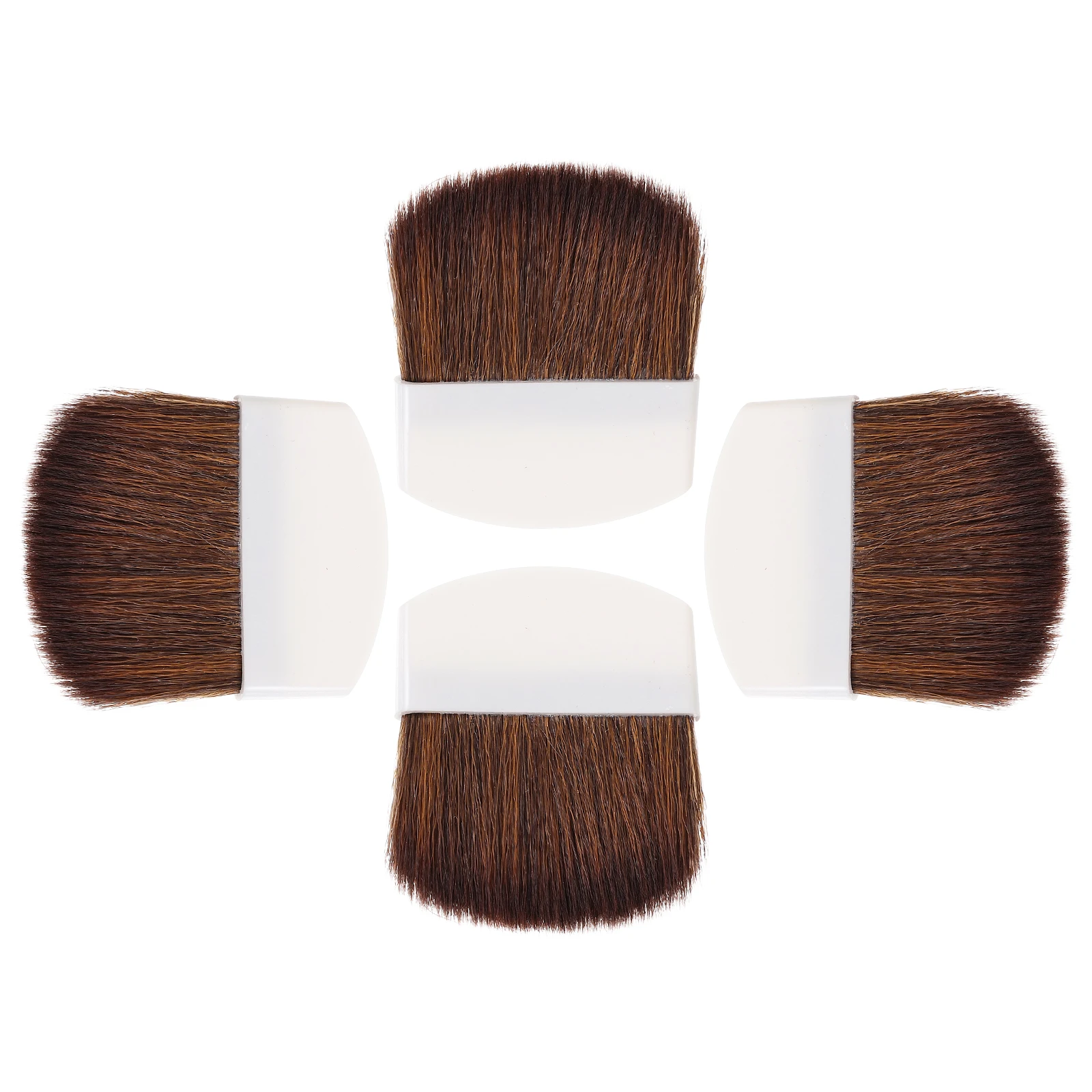 Set per trucco da 4 pezzi Evidenziatore per fard viso per donne Piccoli strumenti Pennello per cipria riutilizzabile con setole morbide portatili per sciolti