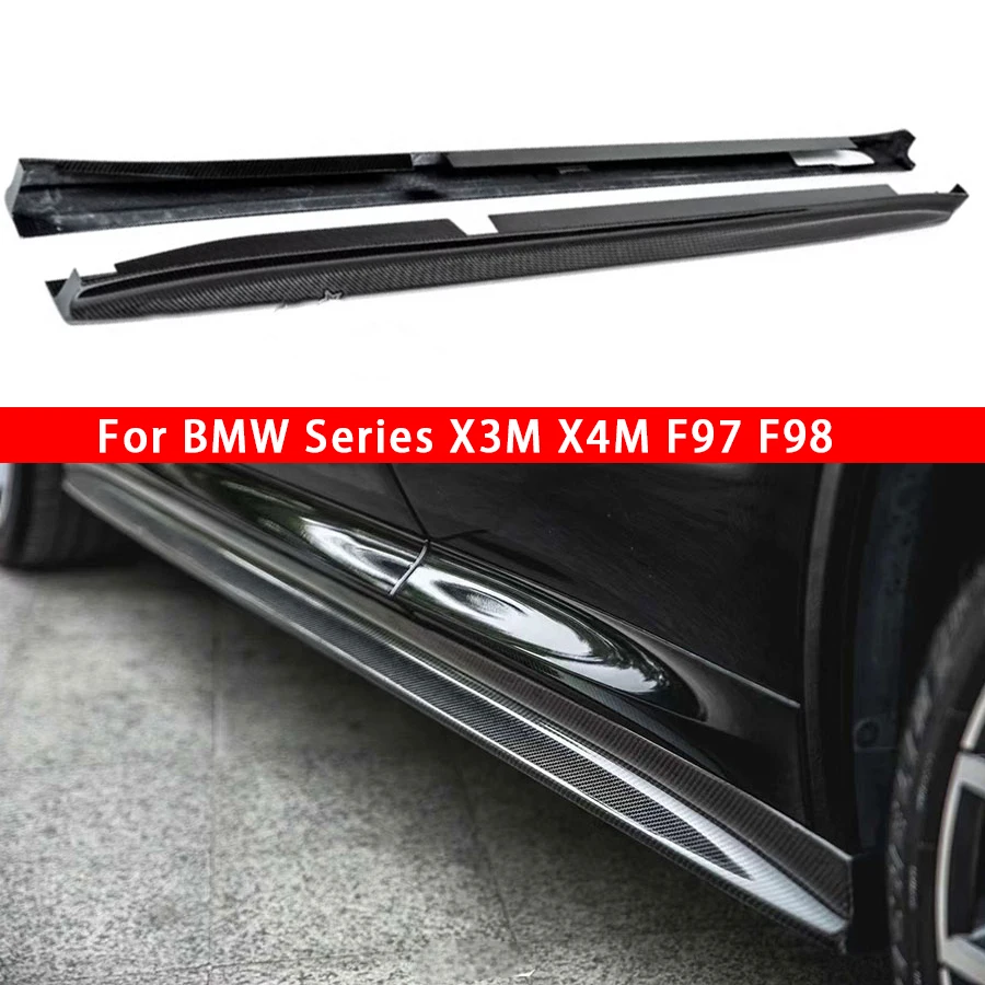 

For BMW X3M F97 X4M F98 Carbon Fiber Side Skirt Splitters Cupwings Winglets Canards Apron Bumper Side Skirts Cover body kit