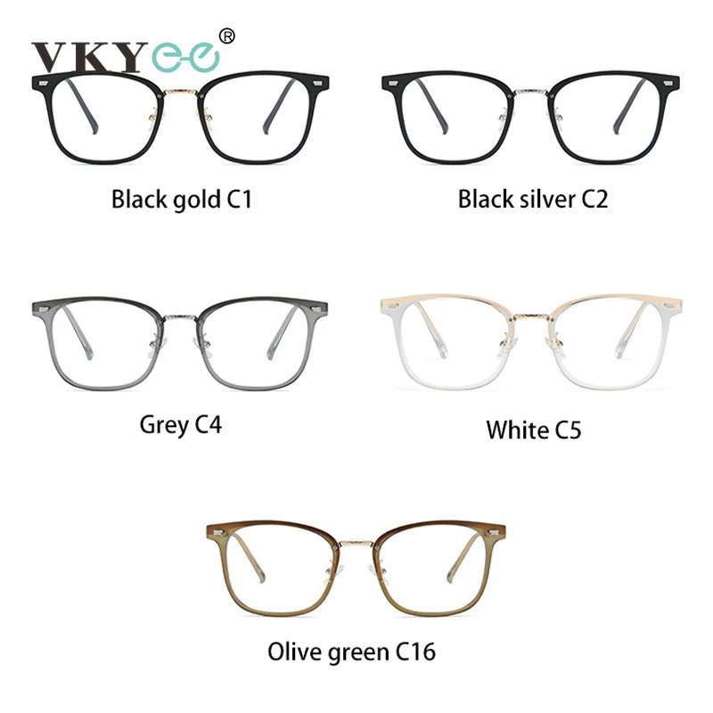 VICKY Fashion New Simple Men\'s Anti-blue Light Glasses TR 90 Women\'s Myopia Glasses Can Be Customized Prescription  HM878